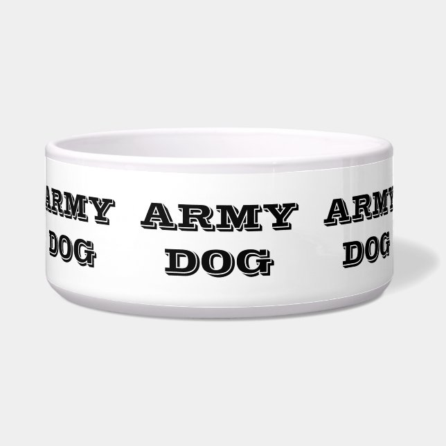 Comedero Perro del ejército del Bowl de mascotas (Frente)