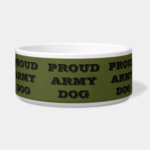 Comedero Perro del ejército orgulloso de la mascota Bowl