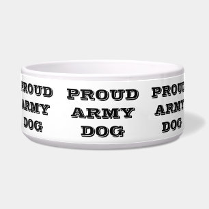 Comedero Perro del ejército orgulloso de la mascota Bowl
