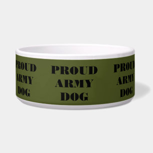 Comedero Perro del ejército orgulloso de la mascota Bowl