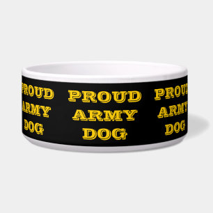 Comedero Perro del ejército orgulloso de la mascota Bowl