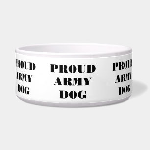 Comedero Perro del ejército orgulloso de la mascota Bowl