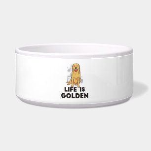 Comedero Perro del Golden Retriever - La vida es dorada