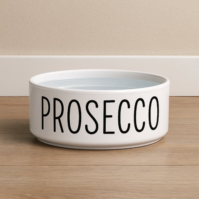 Comedero Perro divertido Prosecco (Funny Prosecco Dog Bowl
)