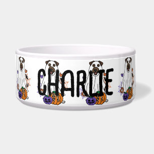 Comedero Perro fantasma Fox Terrier Halloween