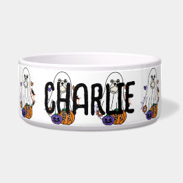 Comedero Perro fantasma Lhasa Apso Halloween