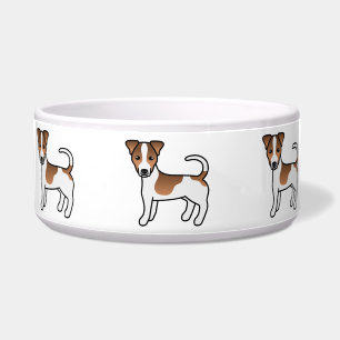 Comedero Perro Jack Russell Terrier de pelaje liso blanco y