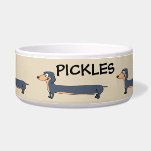 Comedero Perro largo - Tazón de cerámica de Dachshund