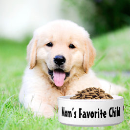 Comedero Perro mascota gracioso "Hijo favorito de mamá" e i