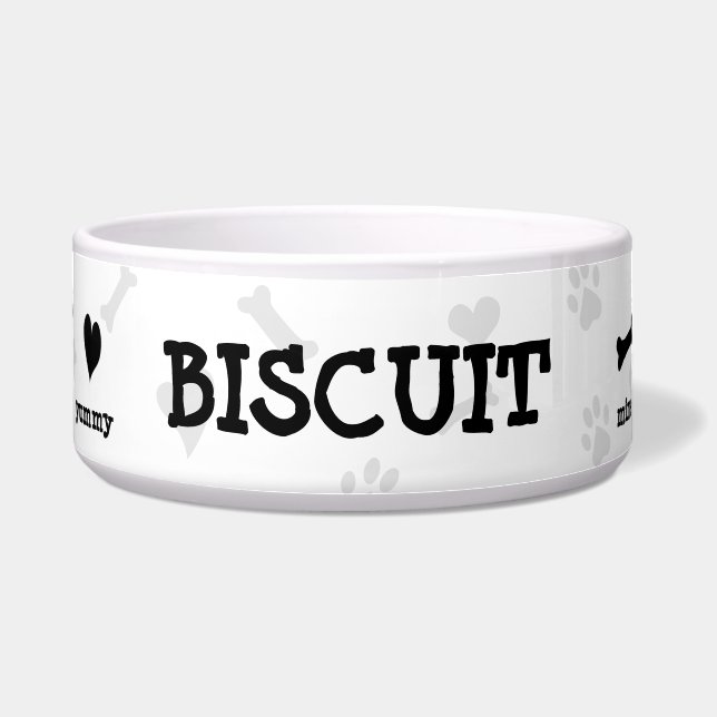 Comedero Perro moderno personalizado (Frente)