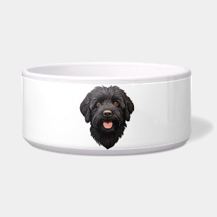 Comedero Perro negro Labradoodle