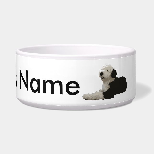 Comedero Perro pastor inglés viejo (Frente)