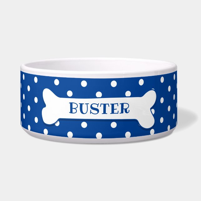 Comedero Perro personalizado con huesos de huesos de perro  (Frente)
