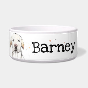 Comedero Perro personalizado de Golden Labrador Recuperador