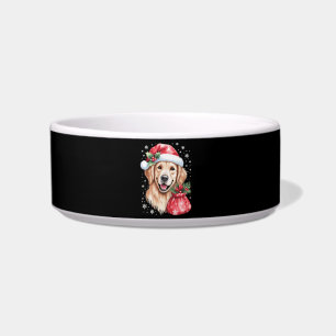 Comedero Perro Retriever Dorado Fiesta de Luces de Navidad