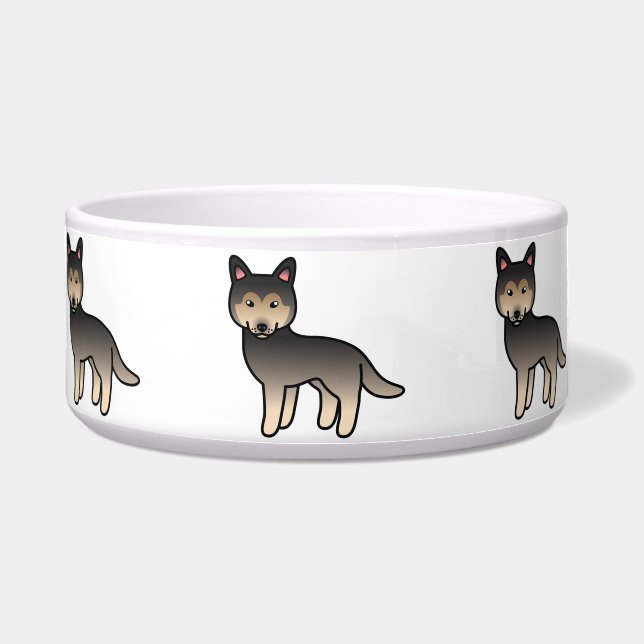 Comedero Perro Siberiano Husky Cartoon Agouti (Frente)