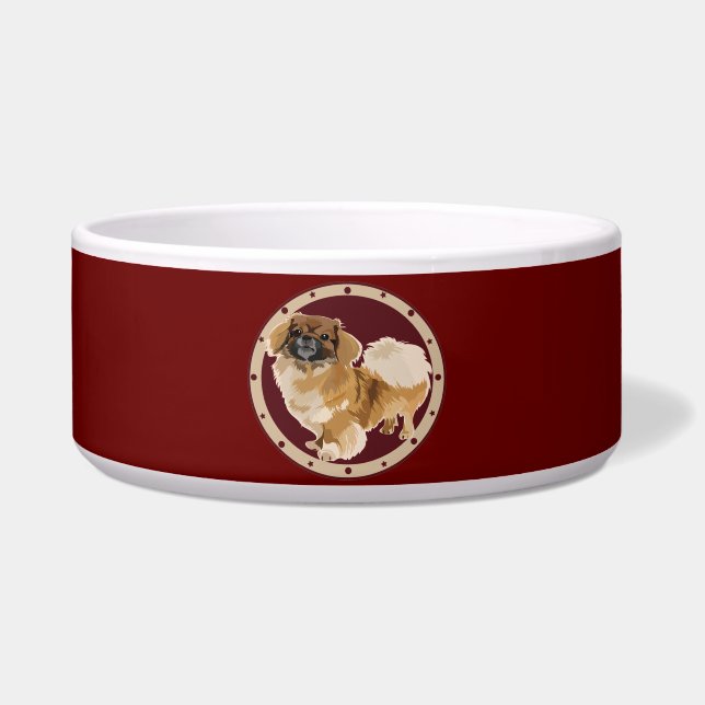 Comedero Perro Spaniel Tibetano (Frente)