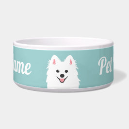 Comedero Perro Spitz Sonriente Personalizable / Pomeraniano