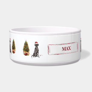 Comedero Perro y árbol graciosos de Black Lab Navidades