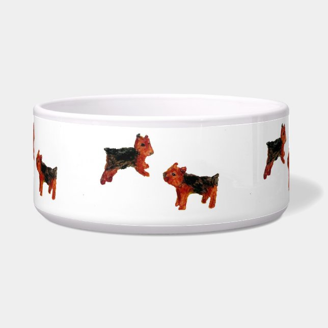 Comedero Perros adorables de arte de perro (Frente)