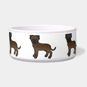 Comedero Perros Bullmastiff Atigrados de Dibujos Animados A