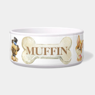 Comedero Perros Cuestos Vestidos Corgi Pug Dachshund Pastor