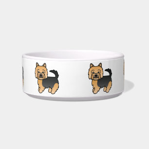 Comedero Perros De Caricatura Negros Y Tan Norwich Terrier