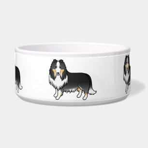 Comedero Perros De Dibujos Animados Lindos Collie Ásperos T