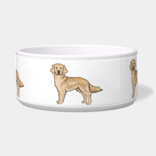 Comedero Perros de dibujos animados lindos Retriever Golden