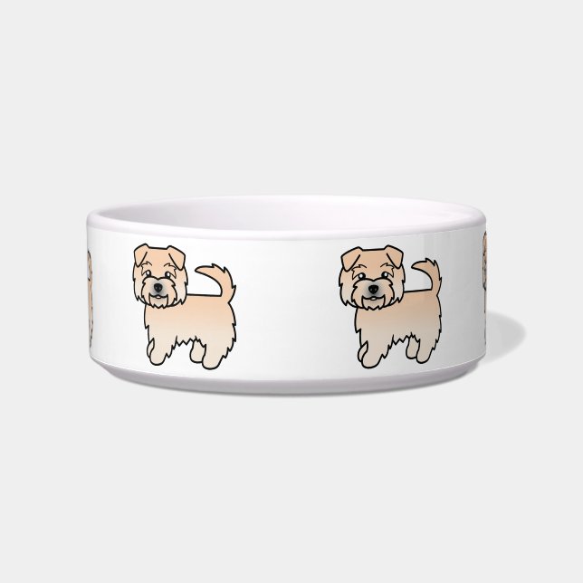 Comedero Perros de dibujos animados lindos Terrier Norfolk  (Frente)