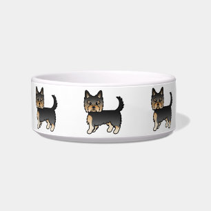 Comedero Perros de dibujos animados Yorkshire Terrier negro