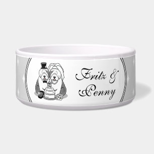 Comedero Perros de oveja inglesa boda Novia Groom Gray 1