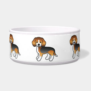 Comedero Perros de raza Beagle de dibujos animados de capa 