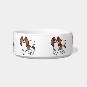 Comedero Perros japoneses Chin rojos y blancos lindos dibuj