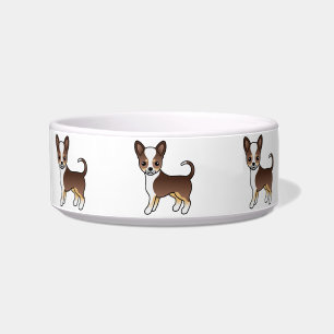 Comedero Perros lindos Chihuahua de capa lisa tricolor de c
