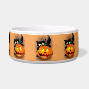 Comedero Personaje divertido de Halloween mordiendo una cal