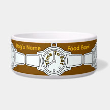 Personaliza el Nombre del Perro Hora de Comer Alim