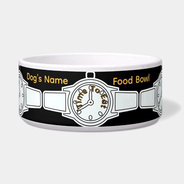 Comedero Personaliza el Nombre del Perro Hora de Comer Comi (Frente)