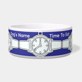 Comedero Personaliza el nombre del perro para comer azul