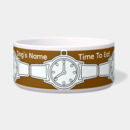 Comedero Personaliza el nombre del perro para comer Brown