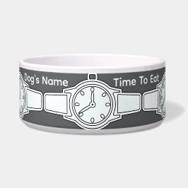 Comedero Personaliza el nombre del perro para comer gris