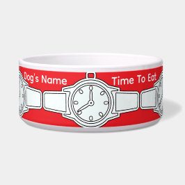 Comedero Personaliza el nombre del perro para comer rojo