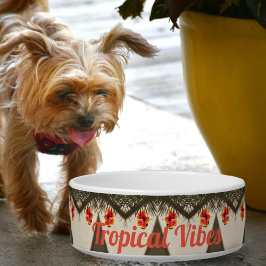 Comedero Personalizable de Hibiscus de Hawaiian Vibes Tropi