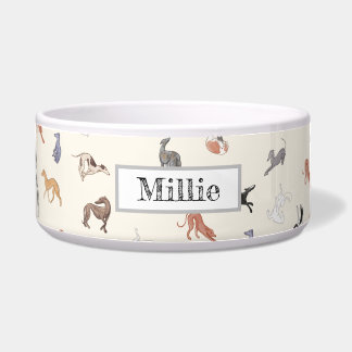Comedero Personalizable Italiano Greyhound Whippet Dog Bowl