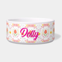 Personalizable rosado bonito Bowl