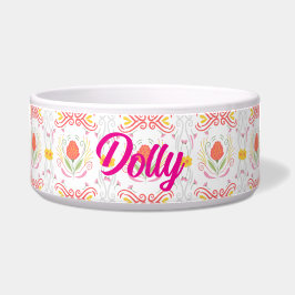 Comedero Personalizable rosado bonito Bowl
