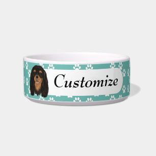 Comedero Personalizado Black and Tan Cavalier Spaniel   