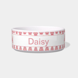 Comedero Personalizado Cerámica Rosa Xmas Árboles Taza Tazó