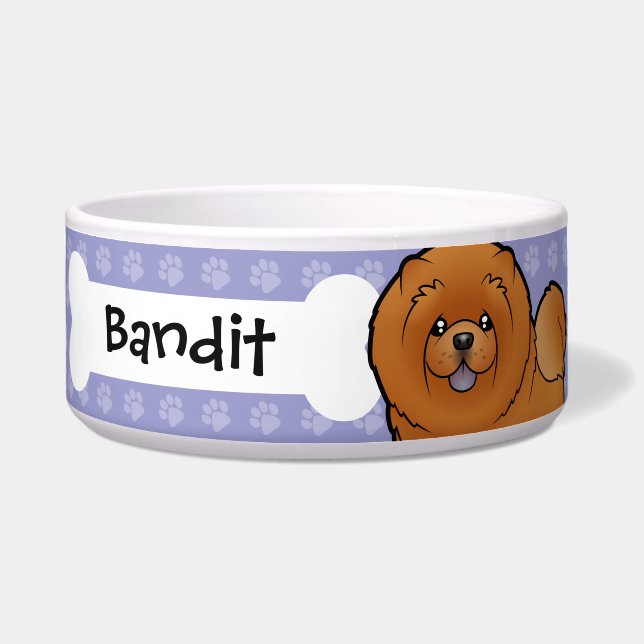 Comedero Personalizado Chow Chow (Frente)