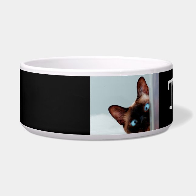 Comedero Personalizado Cute Siamese Cat Pet Bowl (Izquierda)